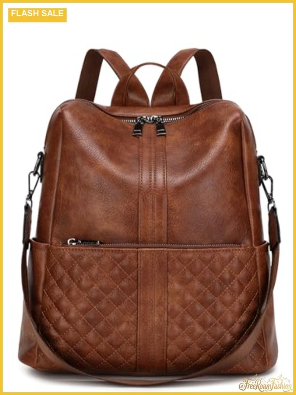 Women's Faux Leather Backpack Purse with Tassel Multi Pockets Travel